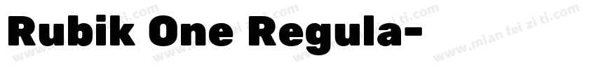 Rubik One Regula字体转换